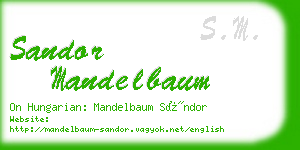 sandor mandelbaum business card